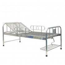 Stainless Steel Single Manual Crank Care Bed Option With 5"casters