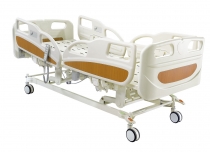 Luxury  Three Function Care Bed With long PP siderails/Side central brake