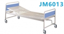 Steel Single Manual Crank Care Bed with wheels 